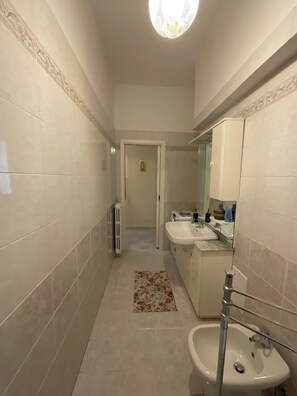 Dusche, Haartrockner, Bidet, Handtücher