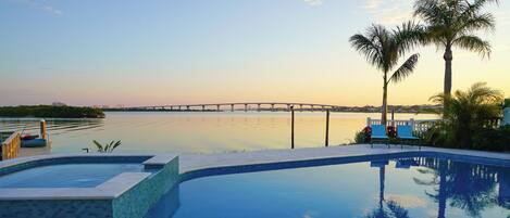 Una piscina riscaldata