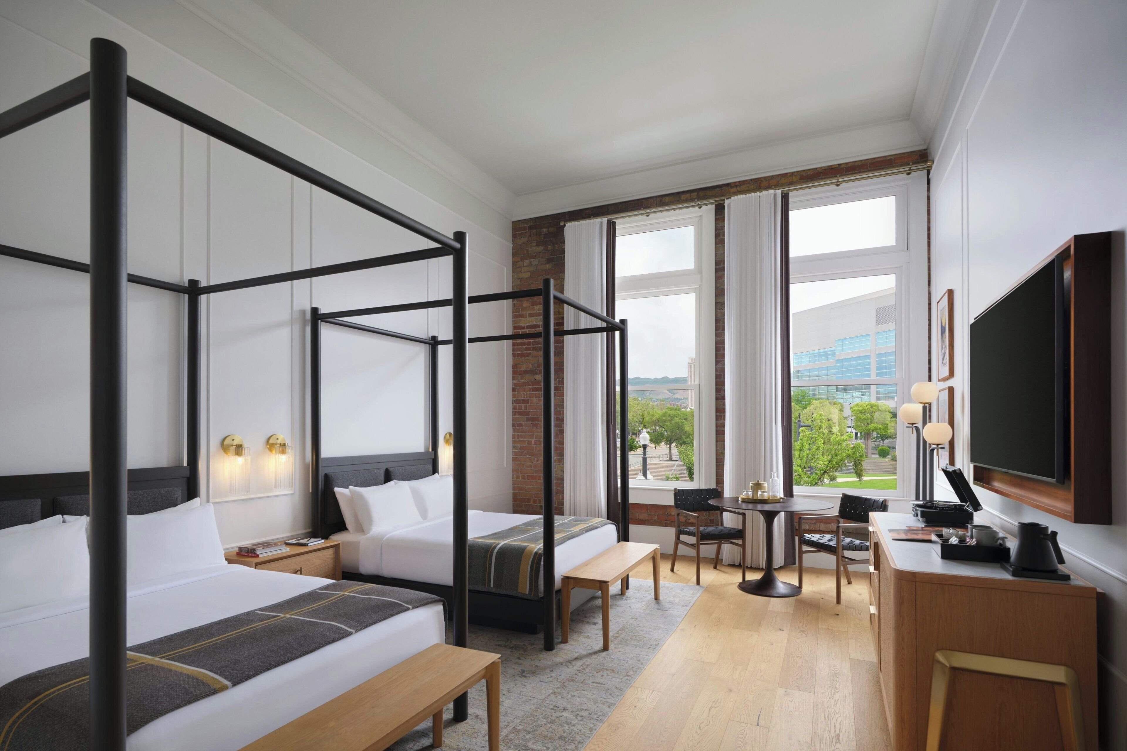 Junior Suite, 2 Queen Beds (View) | Hypo-allergenic bedding, in-room safe, desk, laptop workspace