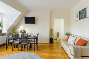 Comfort Apartment | Living area | Flat-screen TV - Lumina 2-level charming apart (Warsaw)