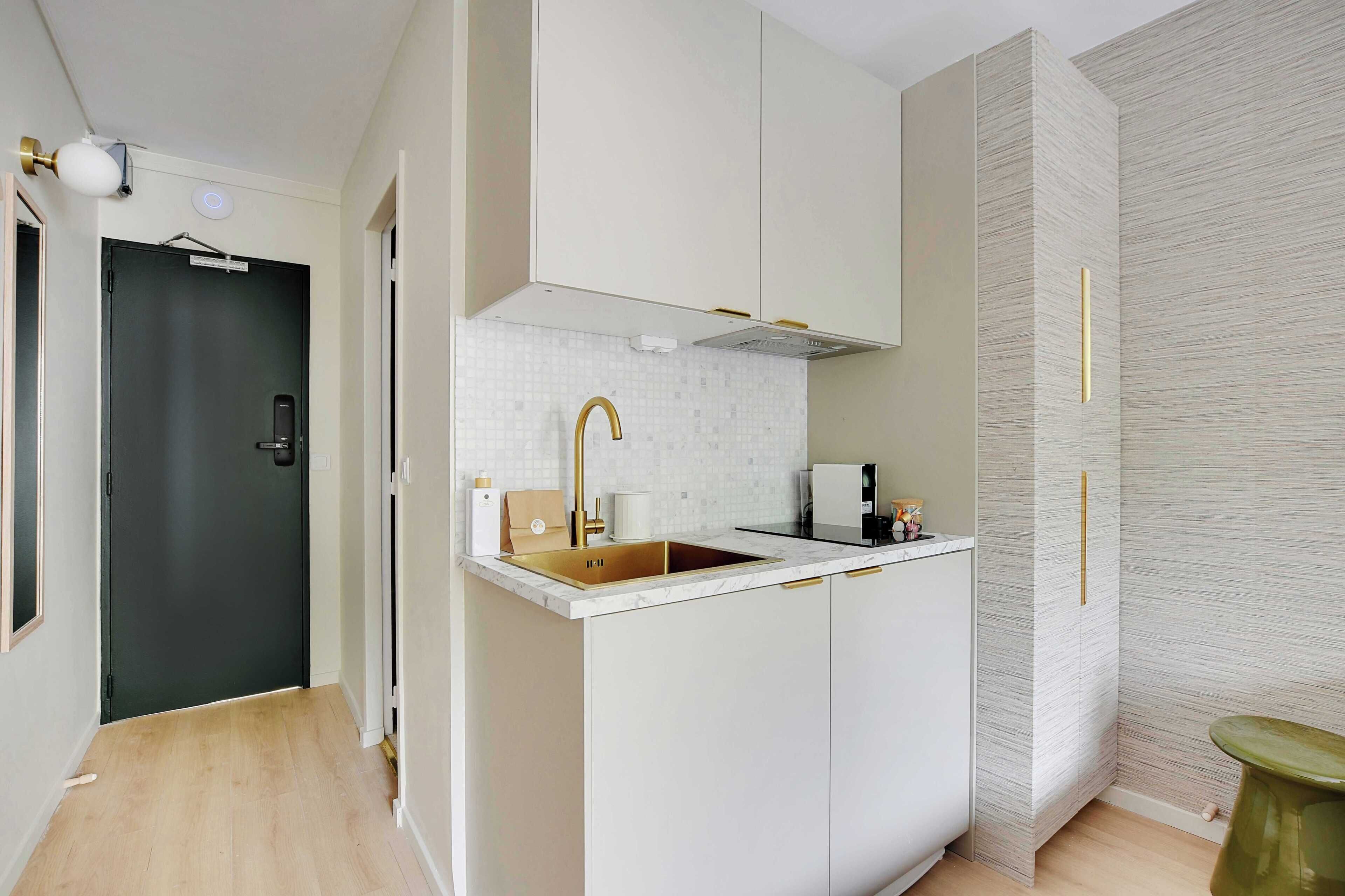 Estúdio urbano | Cozinha privada | Máquina de café expresso, chaleira elétrica