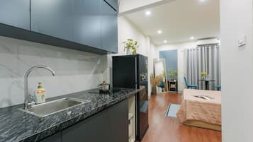 1 室のベッドルーム、アイロン / アイロン台、WiFi、ベッドシーツ