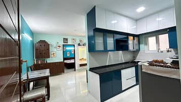 Apartment | Private kitchen | Fridge, electric kettle