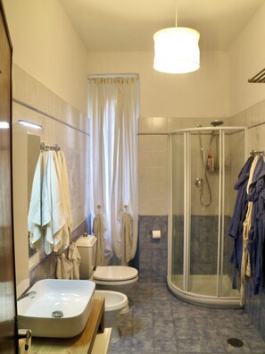 Dutxa, assecador de cabells, bidet i tovalloles 