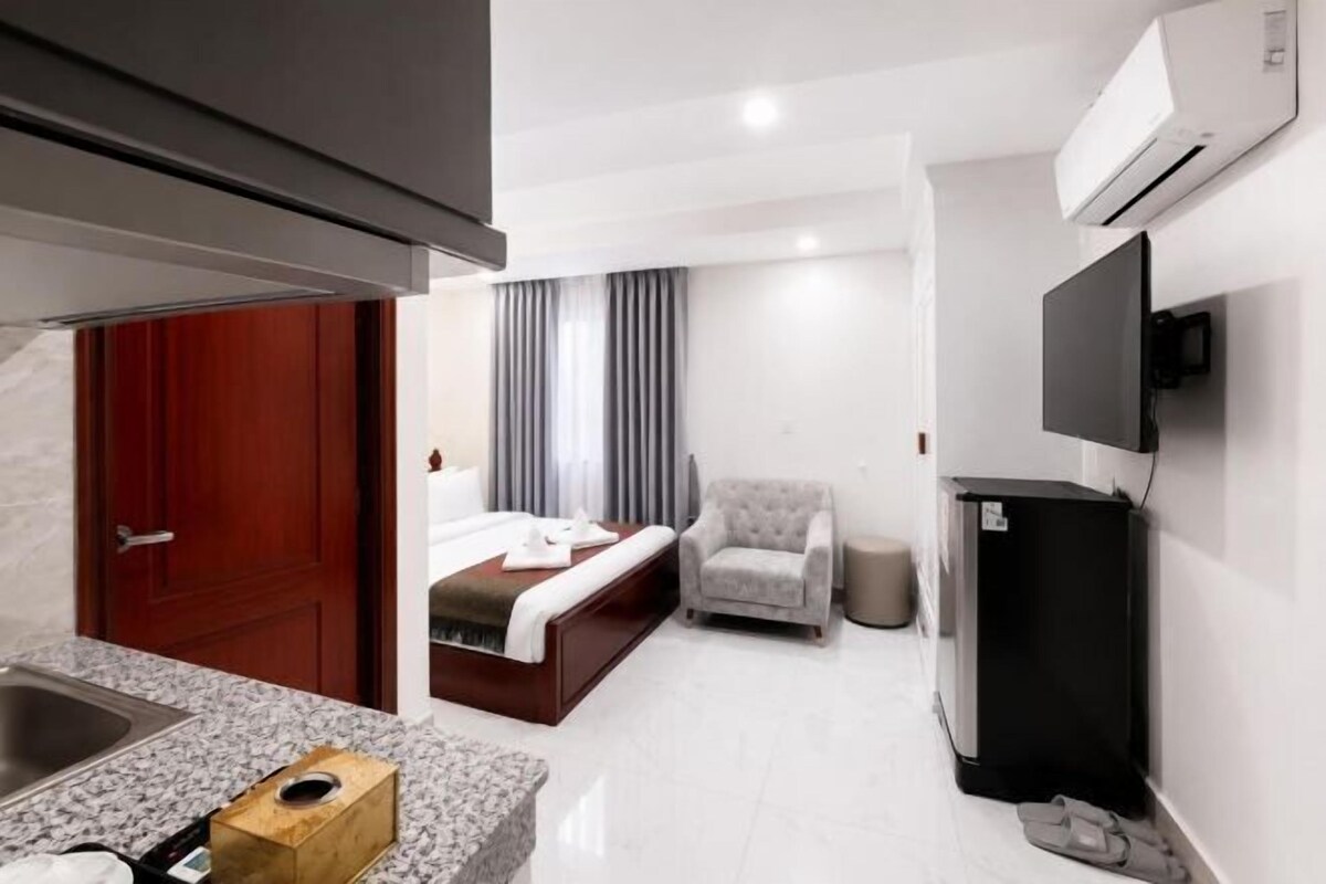 Premium bedding, pillow-top beds, soundproofing, free WiFi