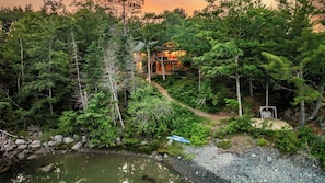Exterior - Private Oceanfront Home with Views: Hot tub, Fire pit, Game room, Yoga Deck (Hancock)