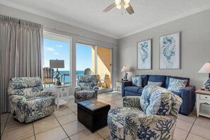 Condo, Multiple Beds, Balcony, Ocean View (Treasure Island 0506) | Living area | 42-inch flat-screen TV with digital channels - Treasure Island 0506 (Panama City Beach)