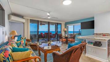 Condo, 1 King Bed with Sofa bed (Kona Reef#A7) | Living area