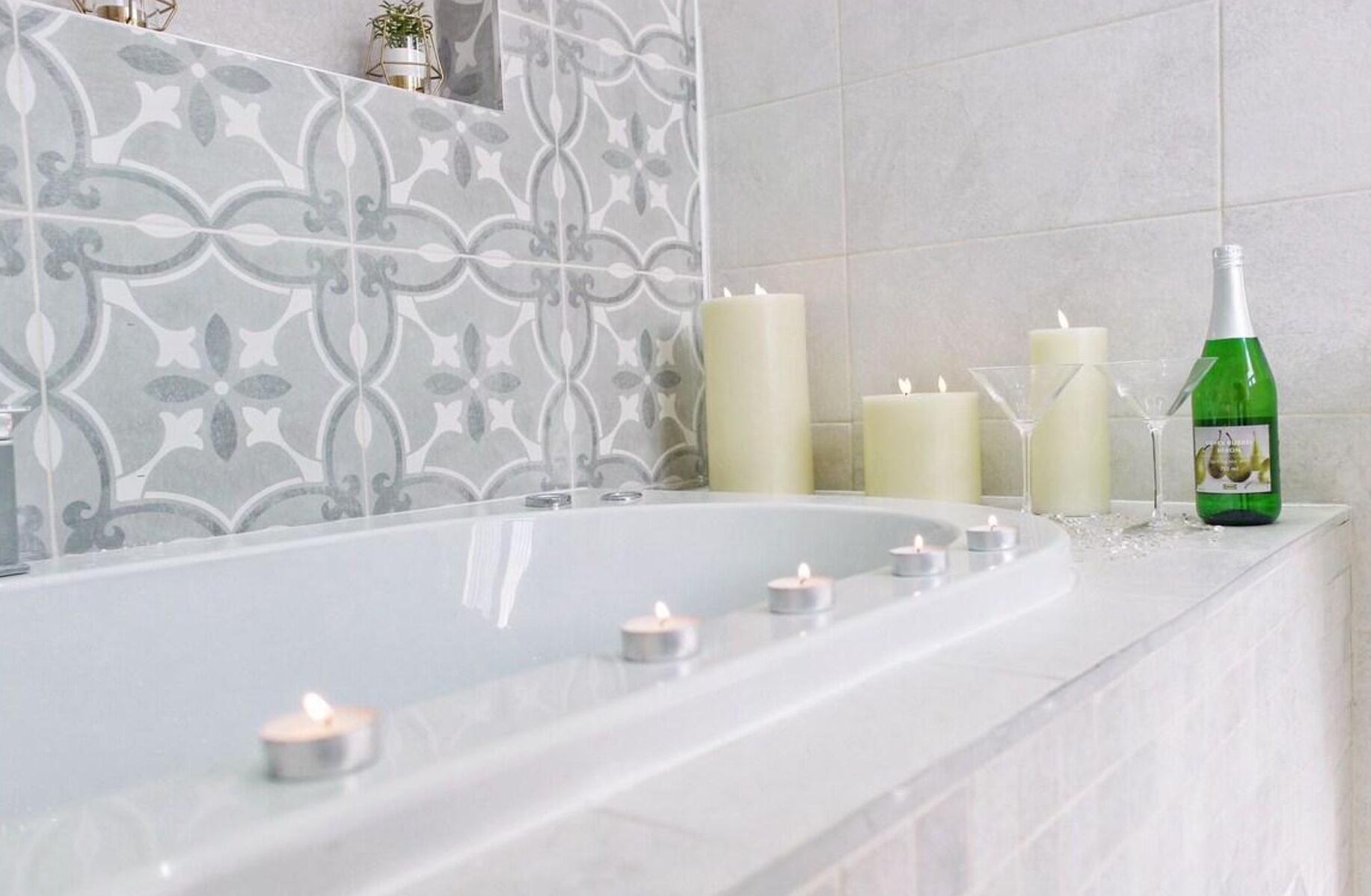 Apartment | Bathroom | Separate tub and shower, deep soaking tub, hair dryer, towels