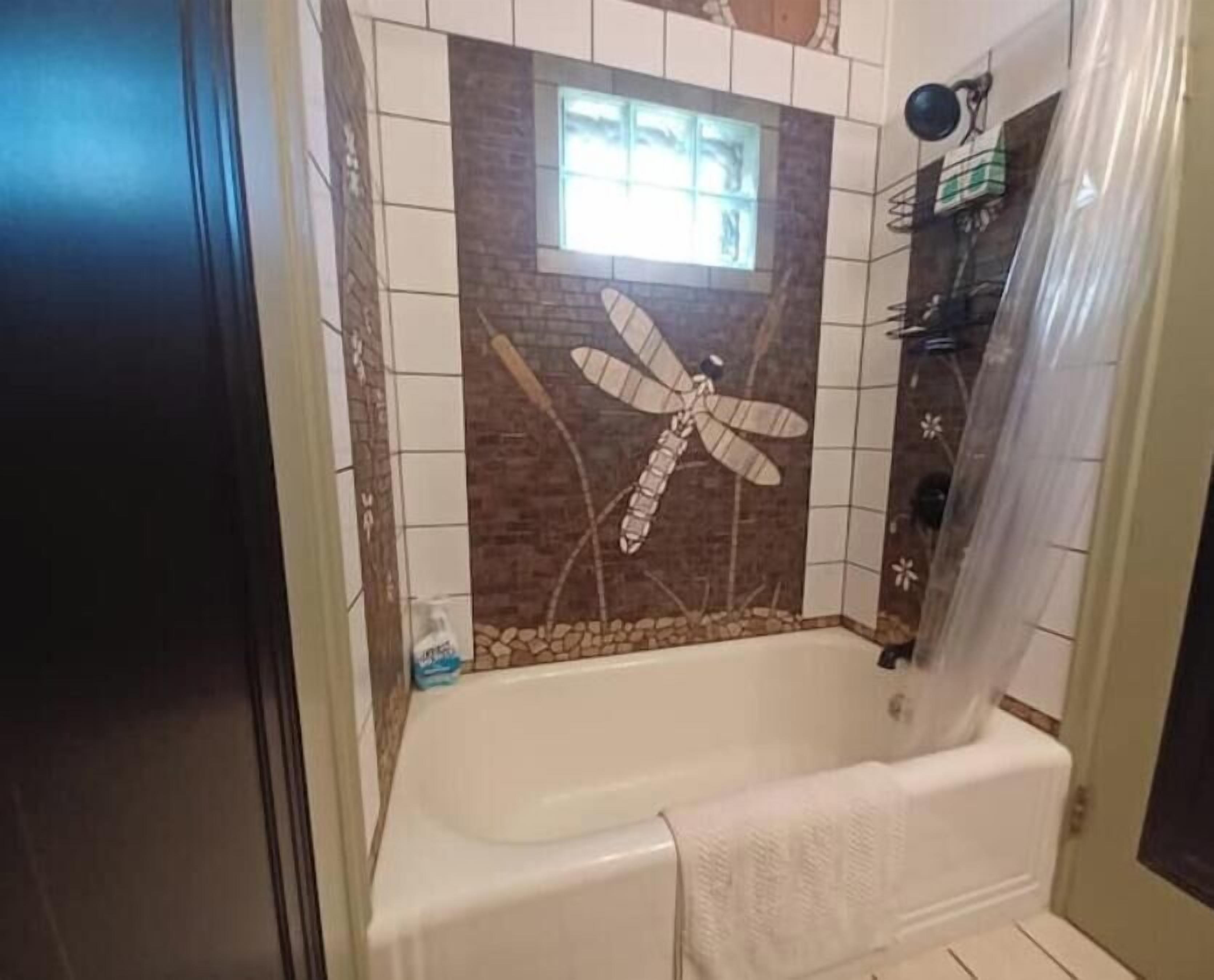 Eco-friendly toiletries, hair dryer, towels, soap