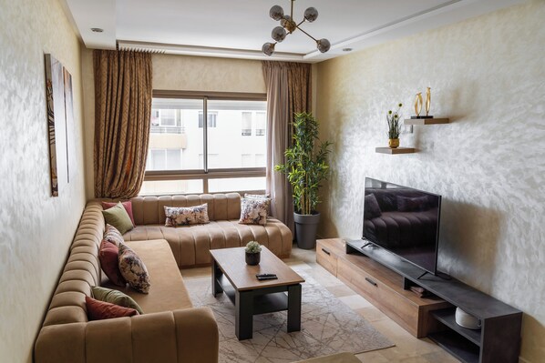 Living area - Appartement Séduisant au Centre de Tanger (Tanger)