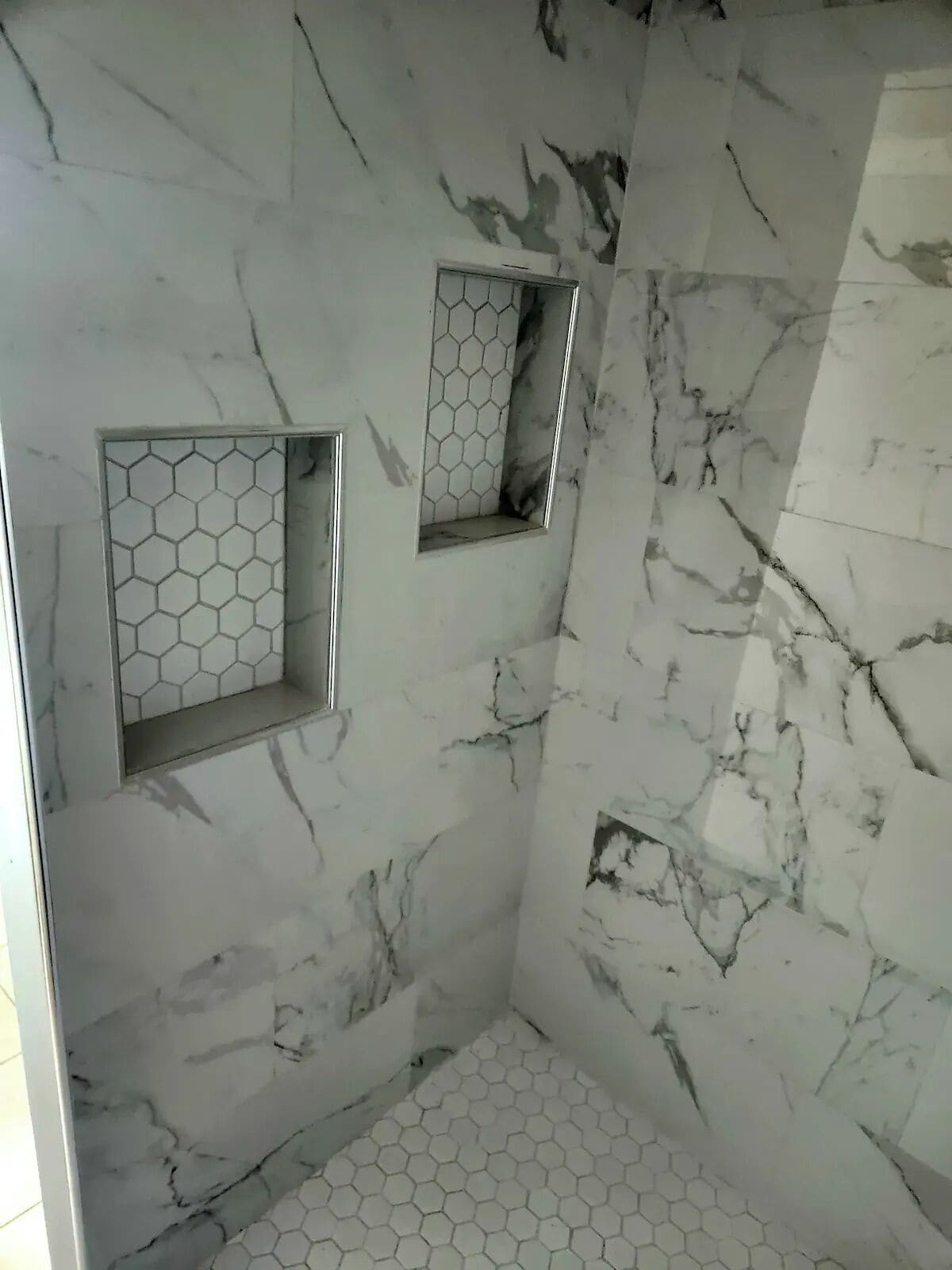Shower, towels, soap, shampoo