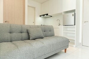 Deluxe Apartment | Living area - Restful And Comfy 2Br Tokyo Riverside Pik 2 Apartment (Teluknaga)