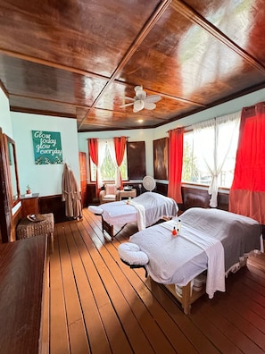 Body treatments, hydrotherapy, aromatherapy, hot stone massages