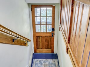The handrails were custom made by a master woodworker. Please note the pitch of the stairs. - Sand Hills: Medical District, Historic Summerville (Augusta)