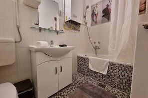 Hair dryer, towels