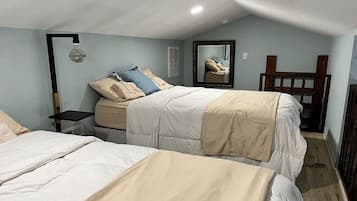 2 bedrooms, bed sheets