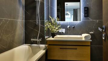 Hair dryer, towels