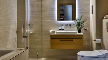 Free toiletries, hair dryer, towels, toilet paper