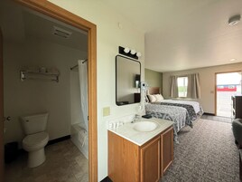 Standard Room, 2 Queen Beds, Non Smoking | Iron/ironing board, free WiFi, bed sheets