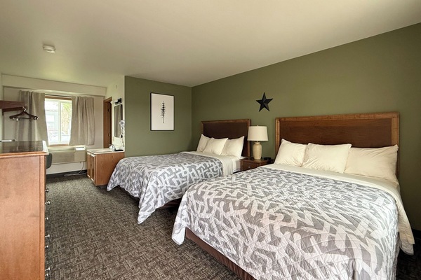 Standard Room, 2 Queen Beds, Non Smoking | Iron/ironing board, free WiFi, bed sheets