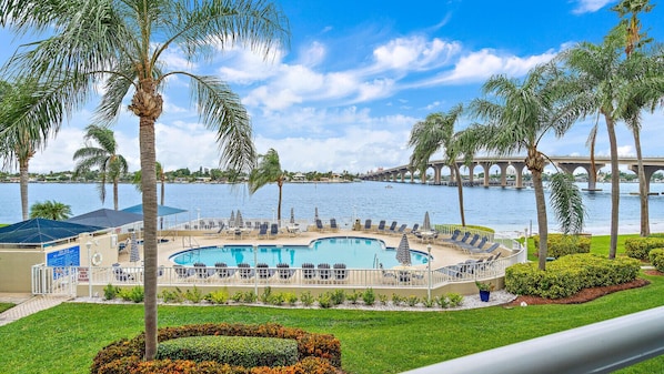 A heated pool