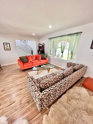 Smart TV, fireplace, printers