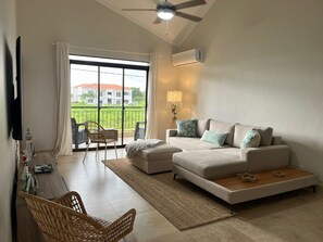 Living area - Comfort at our welcoming two-bedroom apartment in Residential Bavaro Punta Cana (Bavaro Punta Cana)
