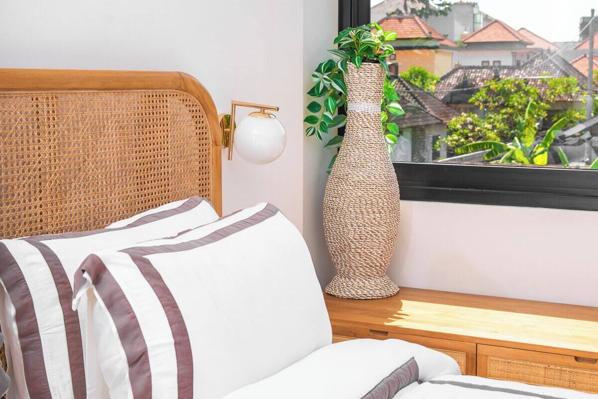1 chambre, draps en coton égyptien, literie de qualité, coffre-fort