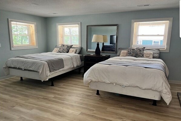 2 bedrooms, bed sheets