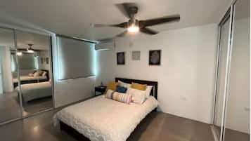 2 bedrooms, iron/ironing board, WiFi, bed sheets