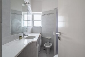 Dusche, Haartrockner, Bidet, Handtücher