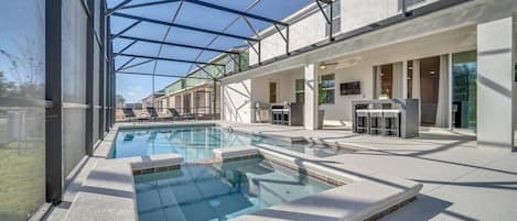Una piscina riscaldata