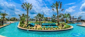 A heated pool - Brand New High End 9BR Villa in Storey Lake Resort (Kissimmee)