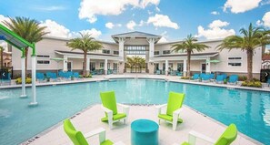 A heated pool - Brand New 12BR Disney Mansion/Pool/Spa/Game Room (Kissimmee)