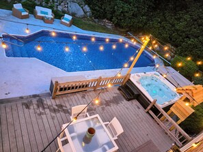 Outdoor pool, a heated pool