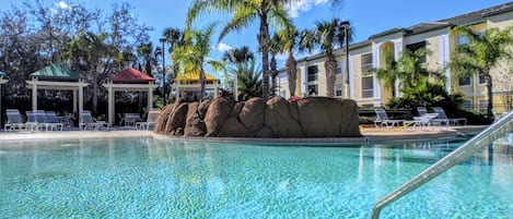 Outdoor pool, a heated pool