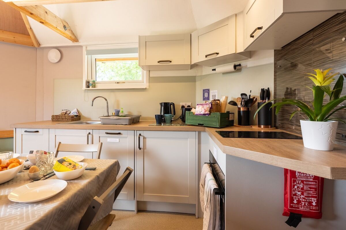 時尚公  寓, 私人浴室 (Sleeps 2-6 - Mezzanine) | 私人廚房 | 大型雪櫃/冰箱、微波爐、焗爐、爐具