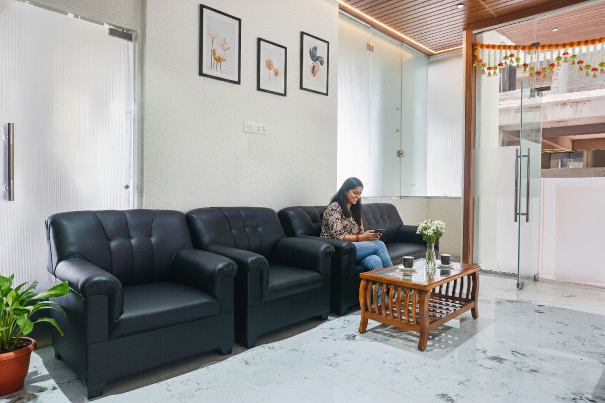 Zona de estar del vestíbulo