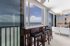 Interior - Beautiful water-front condo with private W/D, WiFi, Shared Pool & Sunset Views (Bonita Springs)