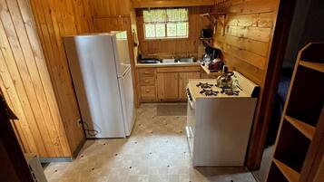 Een microgolfoven, een oven, een kookplaat