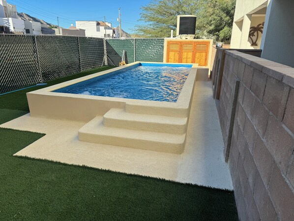 Outdoor pool, a heated pool