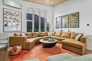 TV, caminetto, impianto stereo, studio