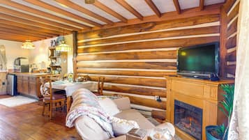 Télévision, cheminée