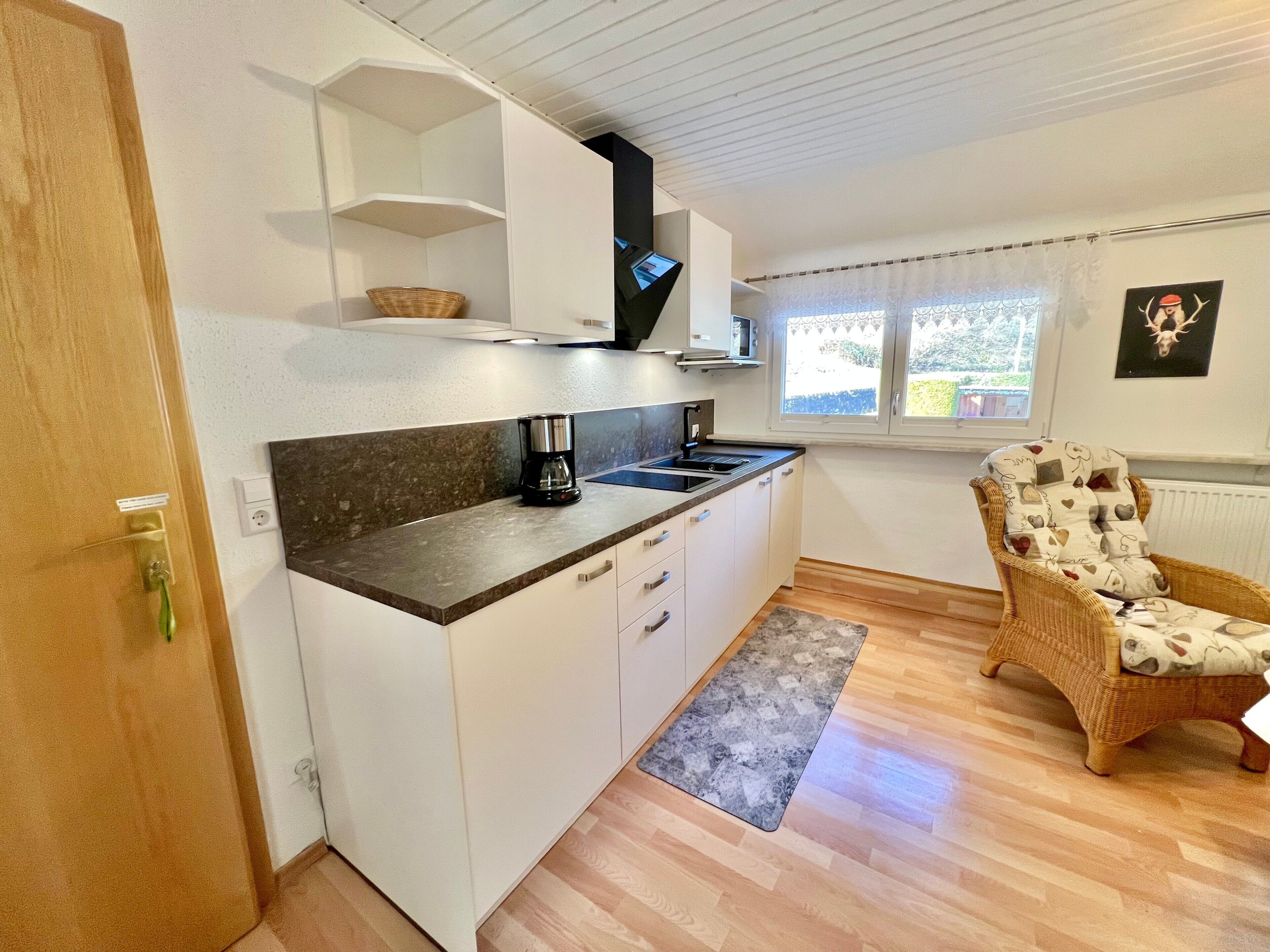 Frigorifero, microonde, piano cottura, lavastoviglie