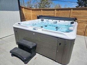 Outdoor spa tub - The Denver Retreat: Game Room & Hot Tub & Family (Denver)
