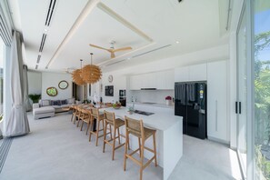 Exclusive Villa, 4 Bedrooms, Pool View | Private kitchen | Fridge, microwave, oven, stovetop - Modern Open Design 4BR Pool Villa Mina (Rawai)