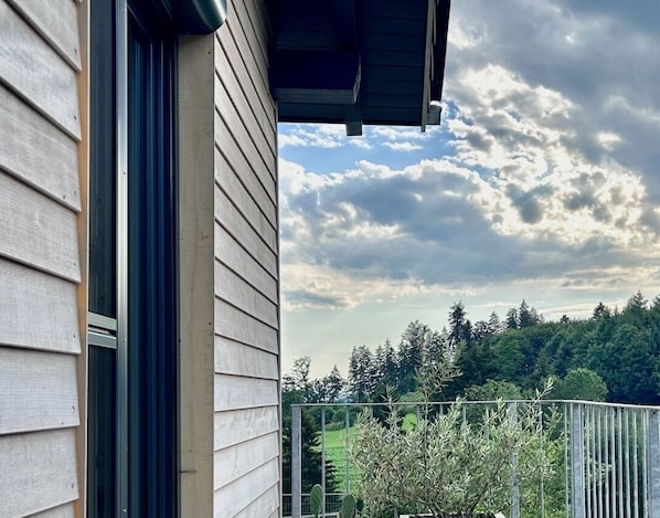 Terrace/patio - Ferienwohnung Schottenhof Walser 3 - Alleinlage im Grünen mit Panoramablick (Achberg)