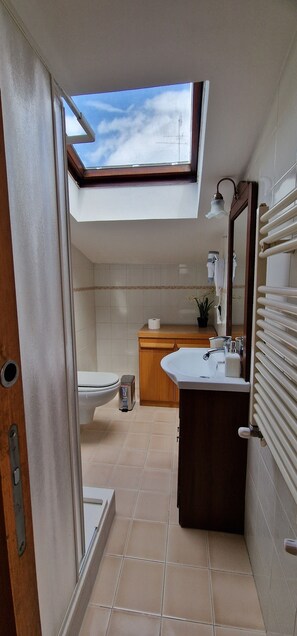 Bathroom | Hair dryer, bidet, towels, soap