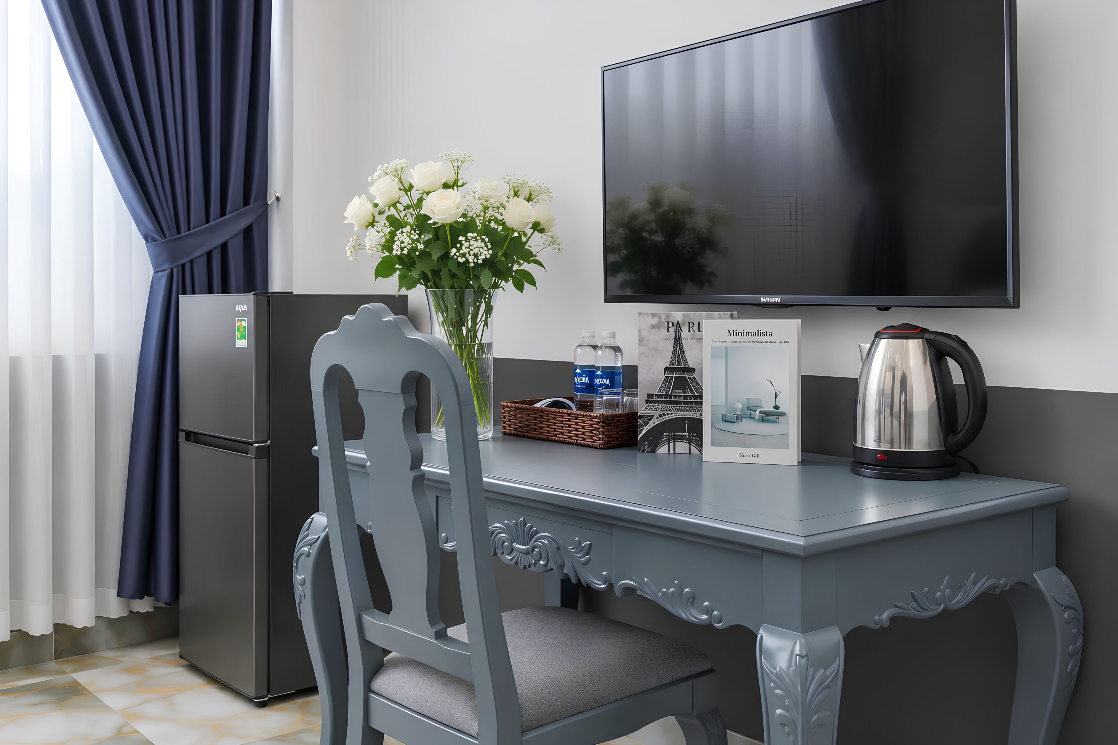Habitación Deluxe con 1 cama doble o 2 individuales, vistas a la ciudad | Ropa de cama de alta calidad, edredones de plumas, minibar y escritorio